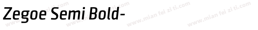 Zegoe Semi Bold字体转换